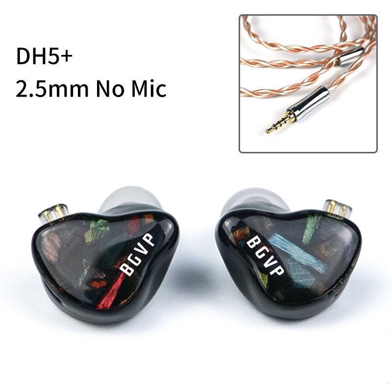 BGVP DH5 1DD+4BA Hybrid Wired Earphone In Ear Monitor
