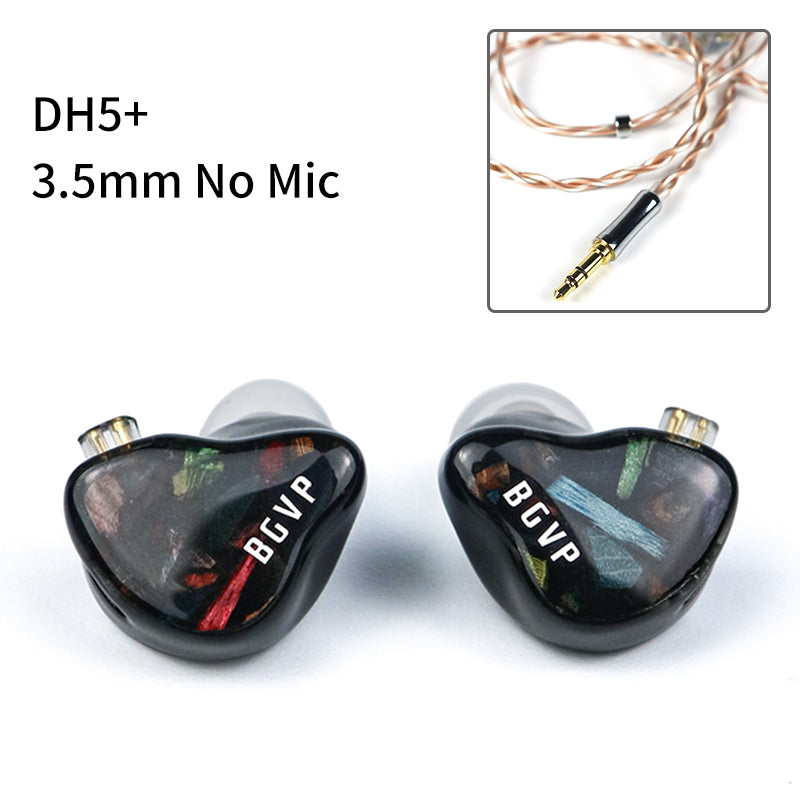 BGVP DH5 1DD+4BA Hybrid Wired Earphone In Ear Monitor