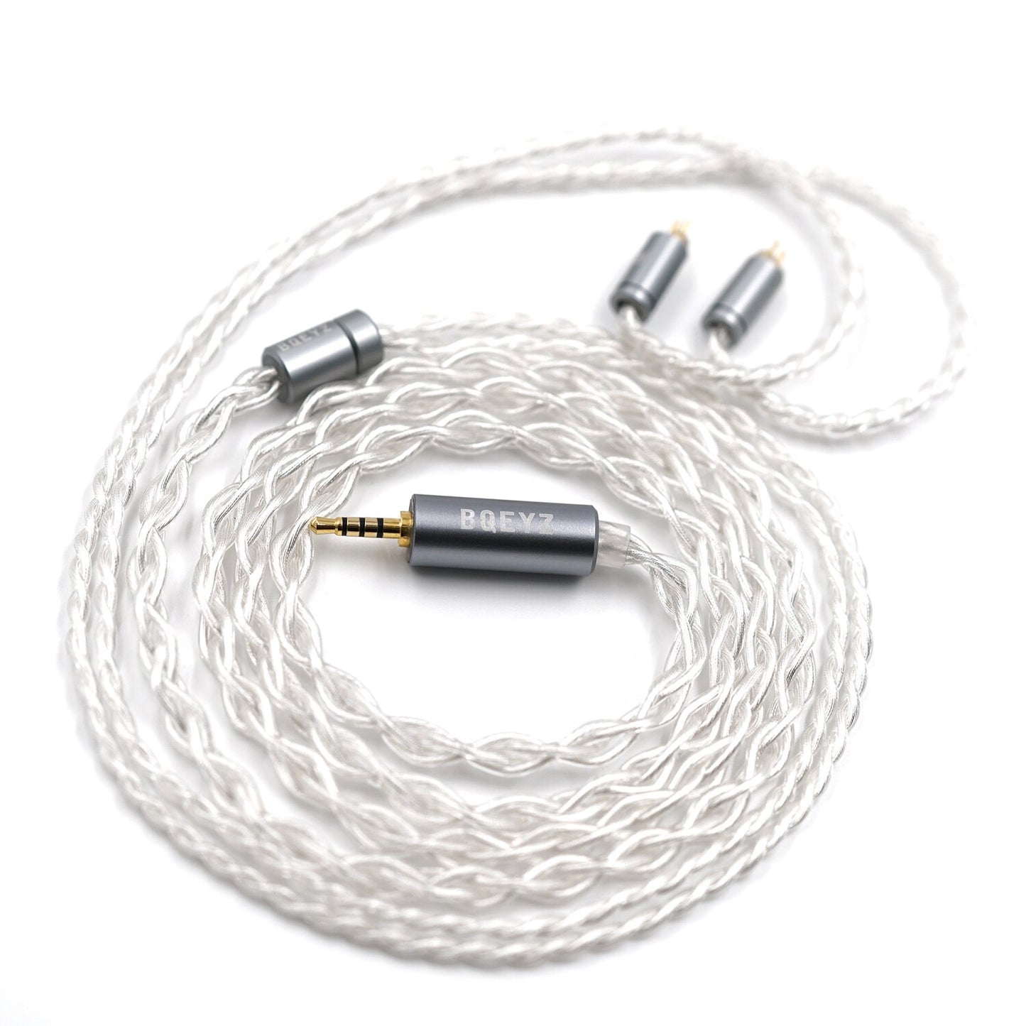 BQEYZ 4 cores single crystal copper-plated silver Earphone Cable