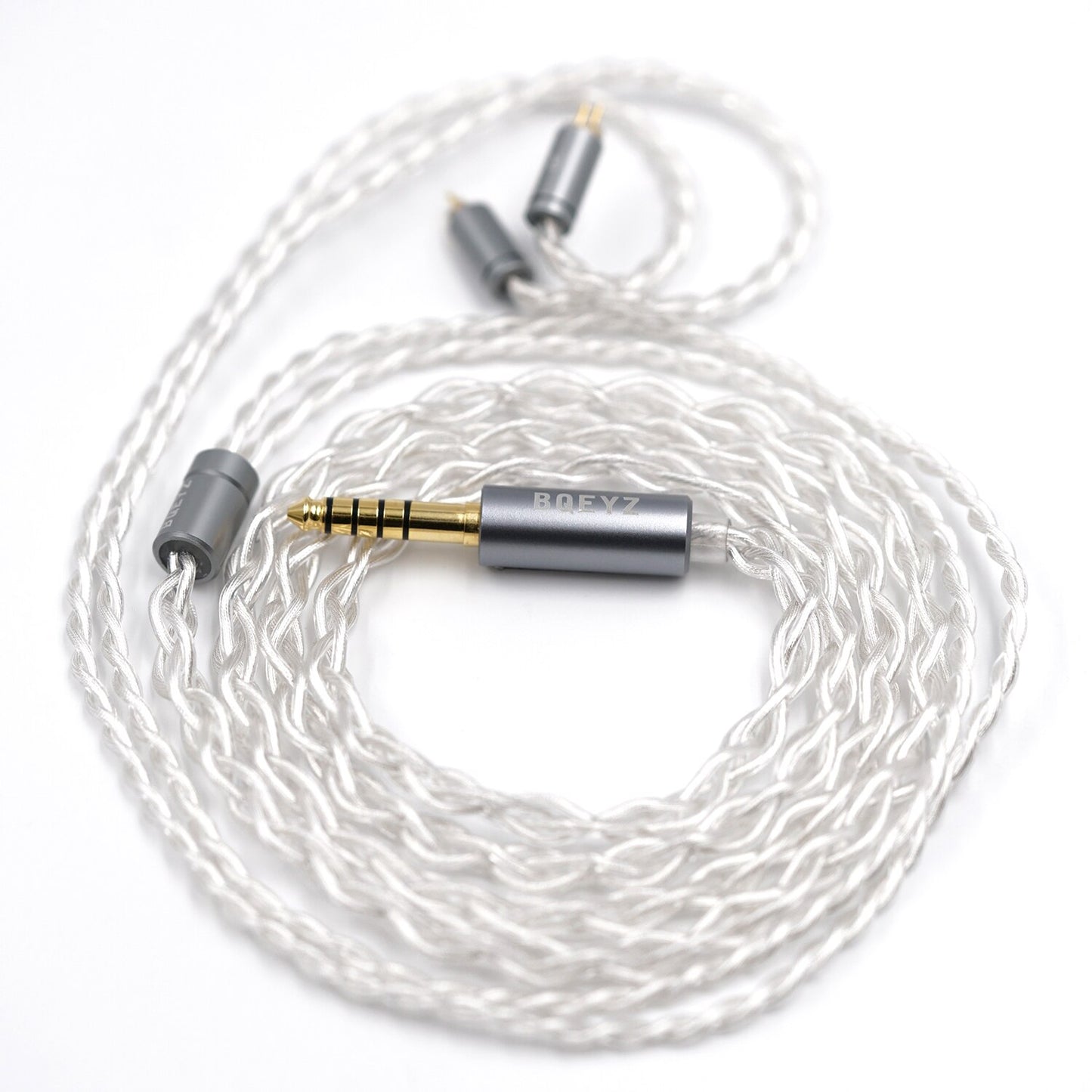 BQEYZ 4 cores single crystal copper-plated silver Earphone Cable