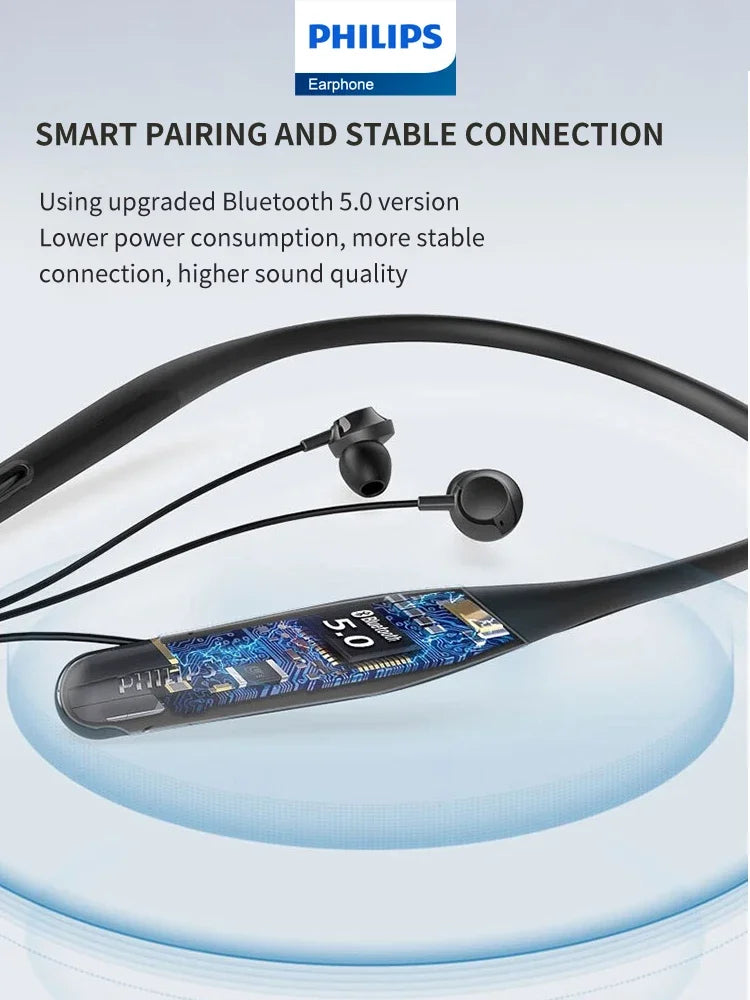 Philips TAN1207 Earphone Bluetooth 5.0 Neck mounted Headset