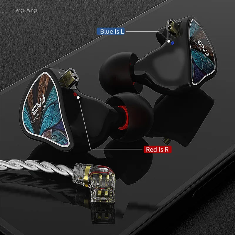 CVJ Angel Wings Wired Headphone 3.5mm Plug IEM Sports Headset
