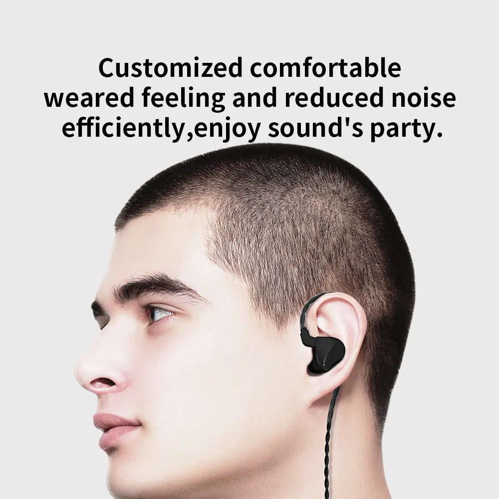 CVJ Mirror Headphone 2BA+1DD-Hybrid Metal High Fidelity Sports Earphones