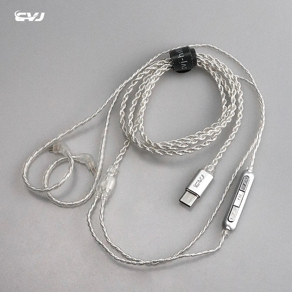 CVJ-V5 TYPEC Cable DAC HD-decoded Lossless Silver-plated Upgraded Cable