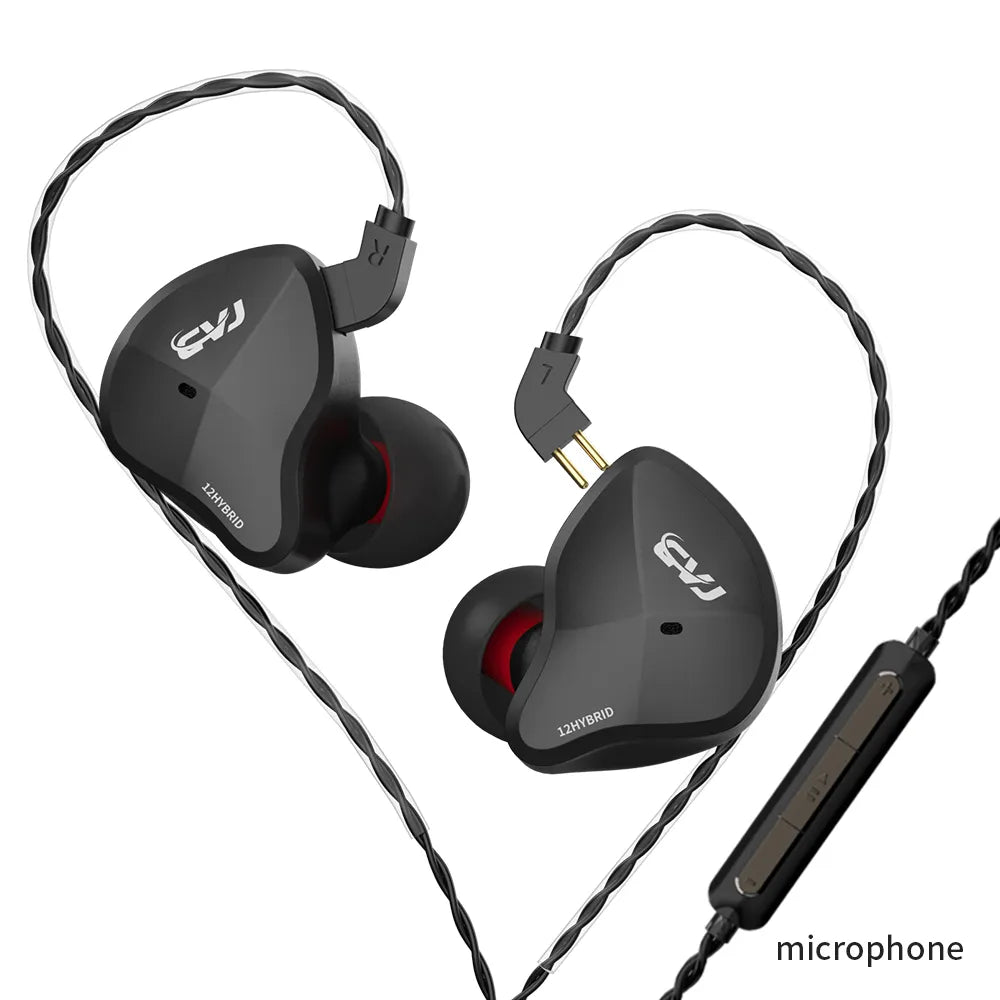 CVJ CSN Wire Headphones Hybrid Dynamic Driver HIFI Monitor Earbuds
