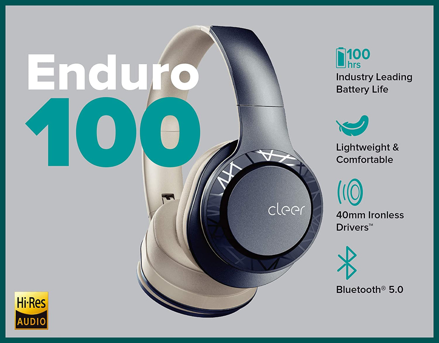 Cleer Enduro 100 Active Noise Cancelling Over-Ear Headphones