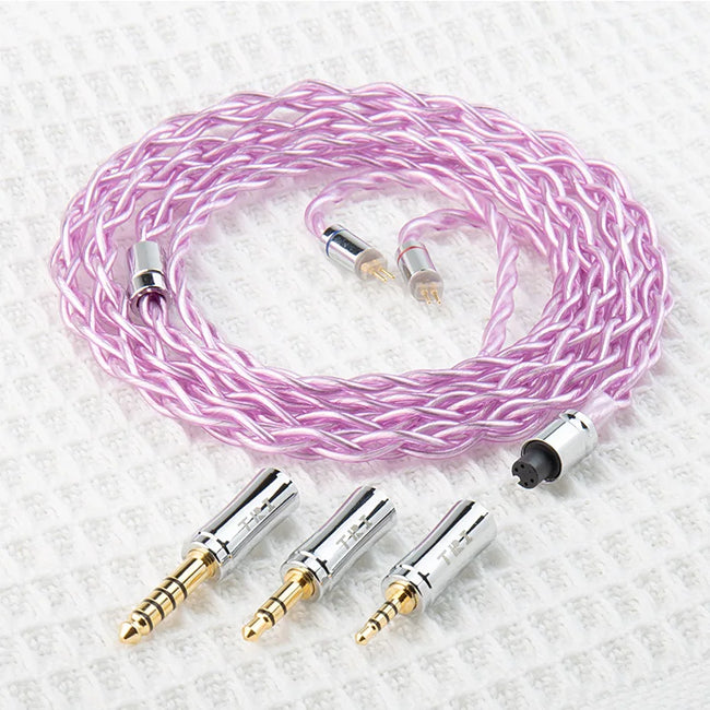 KBEAR TR10 4 Core 4/5N Oxygen Free Copper Silver Plated Upgraded Earphone Cable