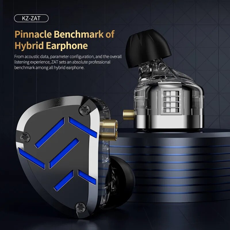 KZ ZAT Hybrid Earphones 1DD+8BA IEM Earphones (Pre-order)