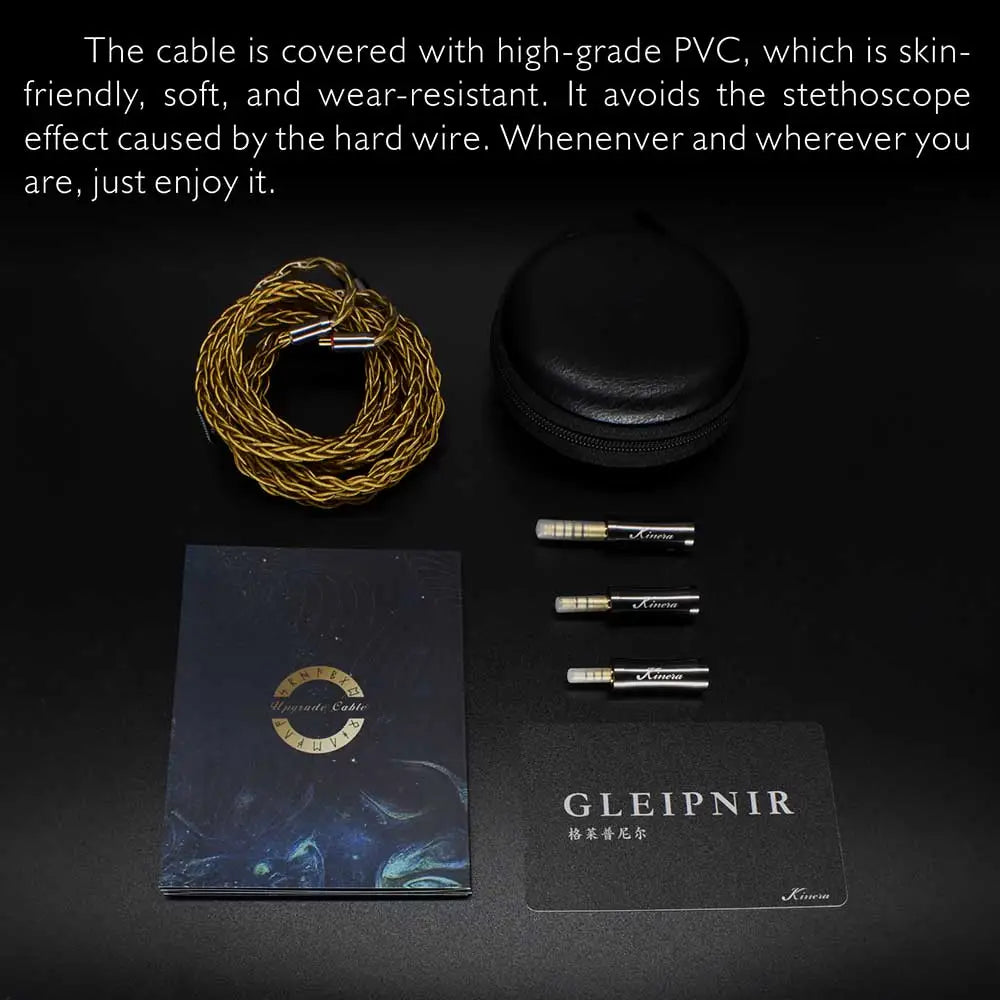 Kinera Gleipnir Earphone Gold Plated Upgrade Cable
