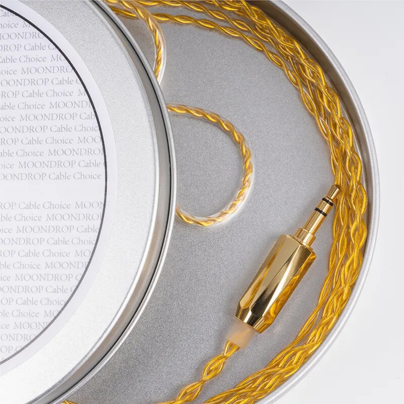 MOONDROP Autumn Moon Gold Plated Earphone Upgrade Cable