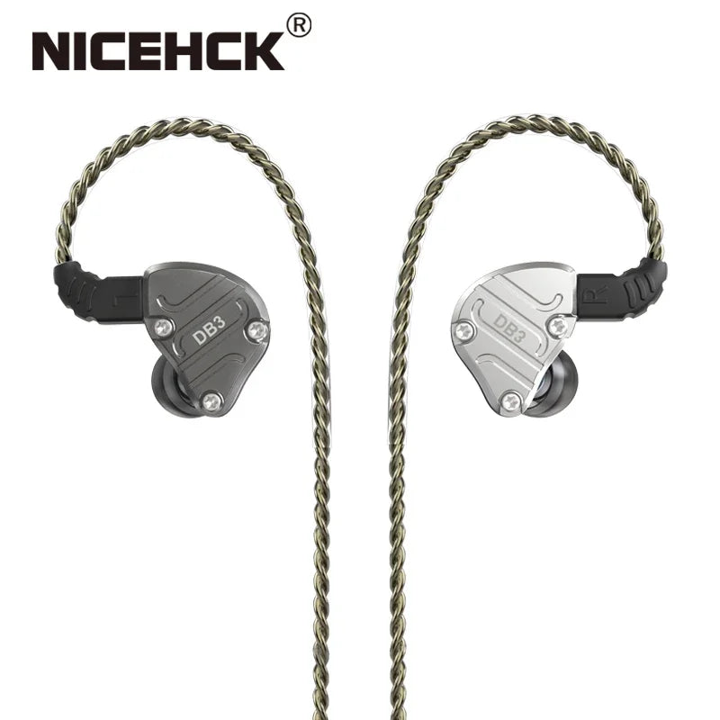 NiCEHCK db3 In Ear Earphone 1BA+2DD Hybrid 3 Drivers Monitor Sport Earphone