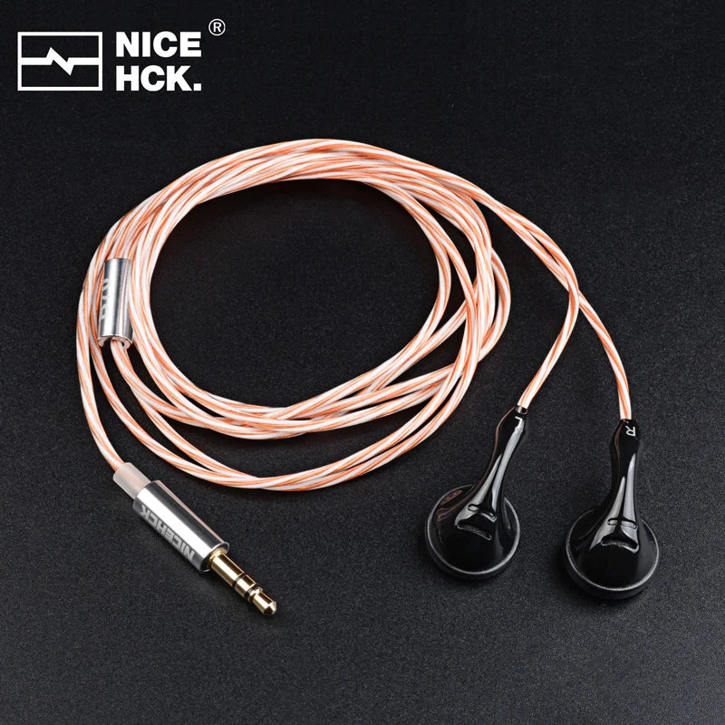 NiceHCK B70 3.5/4.4mm Plug Bright Surface IEM HIFI Microphone Earbud