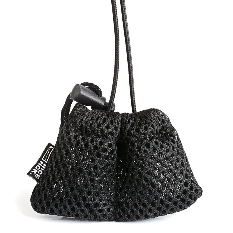 NiceHCK Black Mini Polyester Mesh Carrying Bag