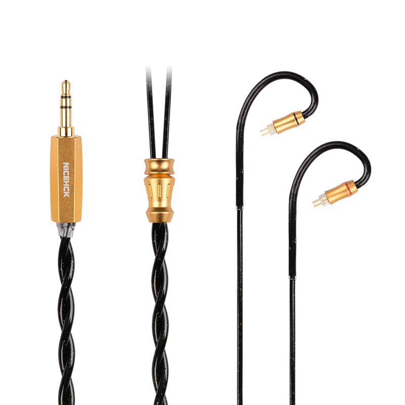 NiceHCK BlackSoul Silver Plated HIFI Earphone Upgrade Cable