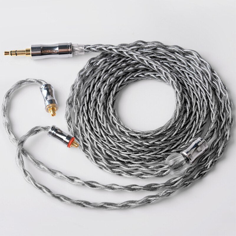NICEHCK DarkJade 8 Strands Graphene Silver Plated OCC Earphone Cable