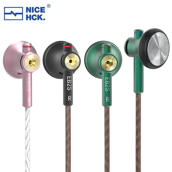 NiceHCK EB2S Earphones 3.5mm 4.4mm Metal CNC HIFI Music Earbuds