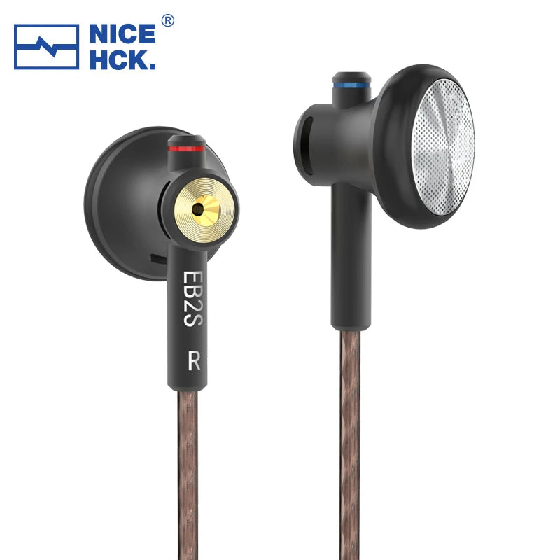 NiceHCK EB2S Earphones 3.5mm 4.4mm Metal CNC HIFI Music Earbuds