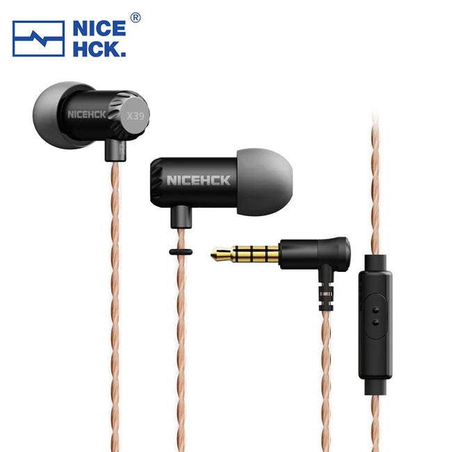 NiceHCK X39 3.5mm L Plug HIFI Wired In-Ear Earphone