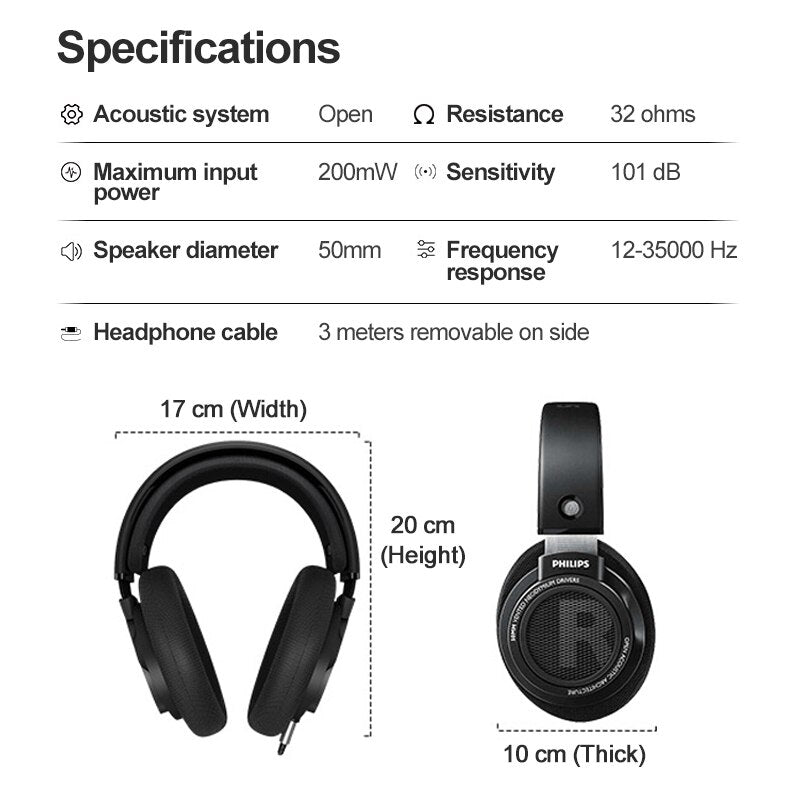 Philips SHP9500  Hifi Gaming Wired Over-ear Headphones