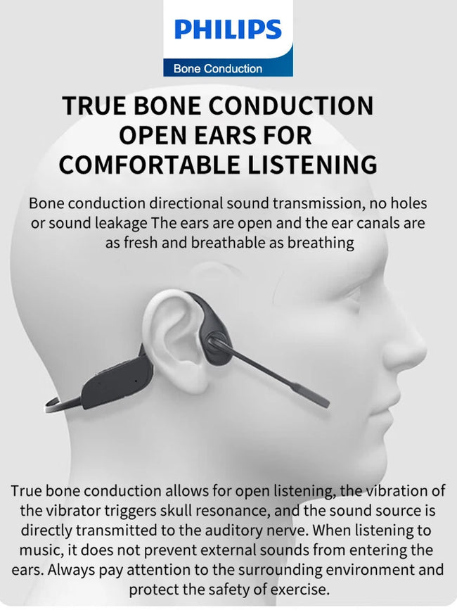 Philips TAN5609 Bone Conduction Headphone Wireless Bluetooth Sports Earbuds