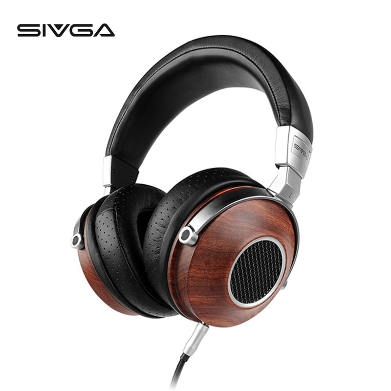 SIVGA SV007 Wooden Stereo Over-ear Dynamic Wired Headphone