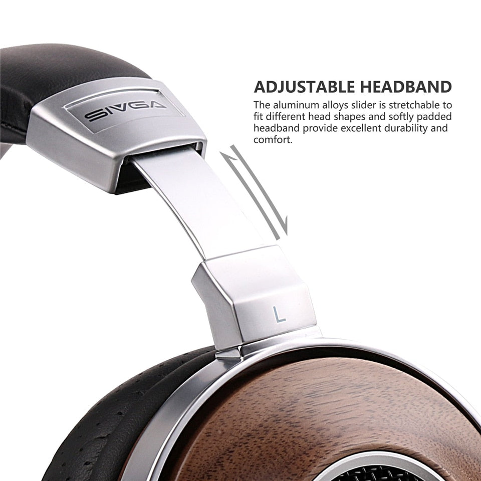 SIVGA SV007 Wooden Stereo Over-ear Dynamic Wired Headphone