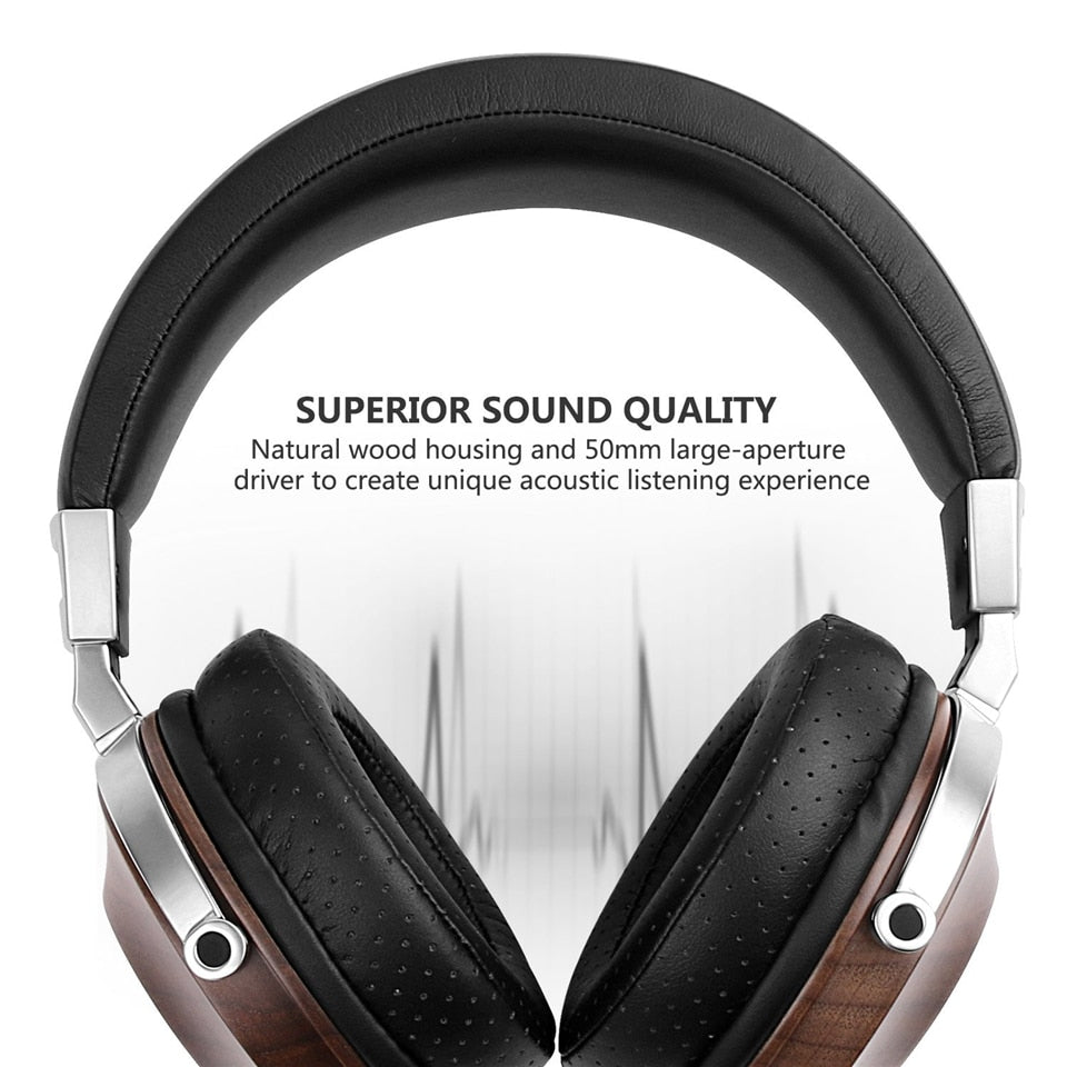SIVGA SV007 Wooden Stereo Over-ear Dynamic Wired Headphone