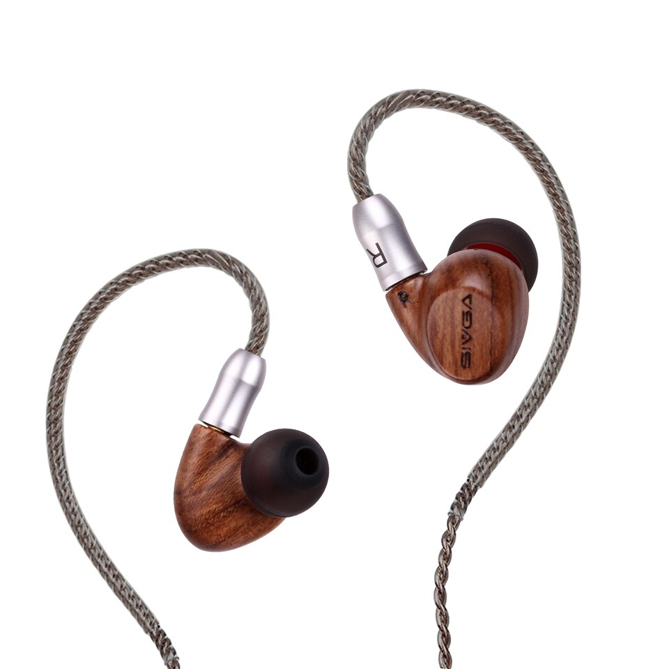 SIVGA SW001 Wooden Earphone Hifi Monitor 2BA Earbuds