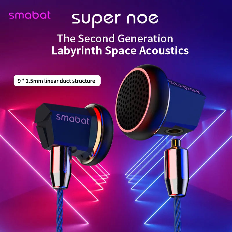 Smabat SUPER ONE Dynamic Driver Flat-head Earphone IEM Earbuds