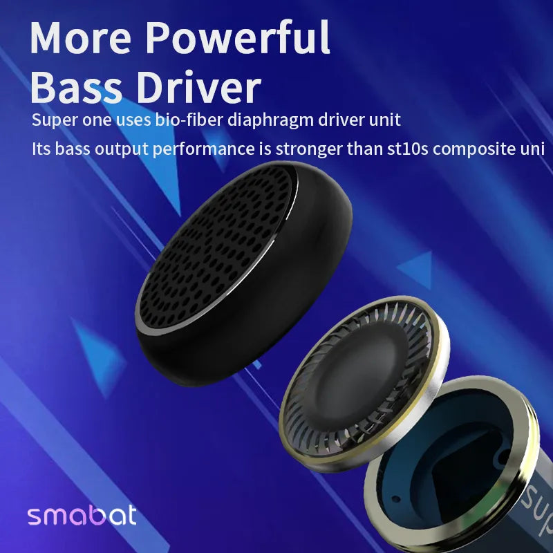 Smabat SUPER ONE Dynamic Driver Flat-head Earphone IEM Earbuds