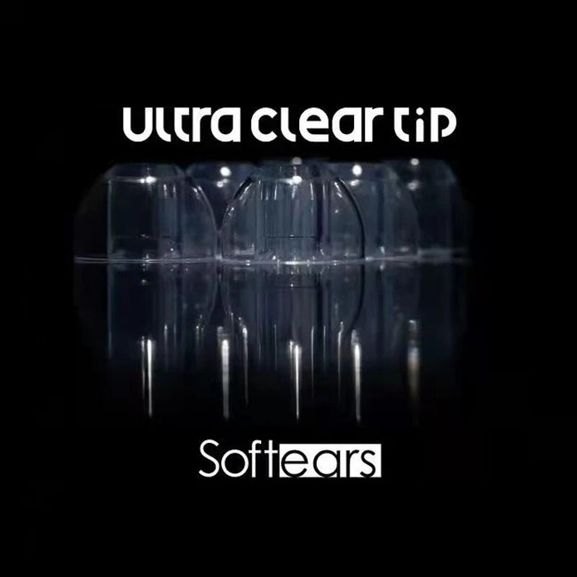 Softears UC Ultra Clear Silicone Ear tips Eartips 1card(with 2pairs)