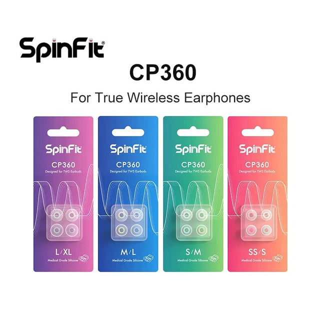 SpinFit CP360 Silicone Eartips for True Wireless Bluetooth Earphone