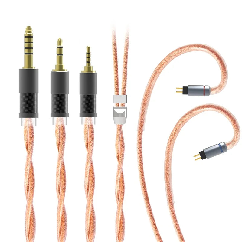 TRI Grace-C 2Core 6N Single Crystal Copper Silver Plated Earphone Cable