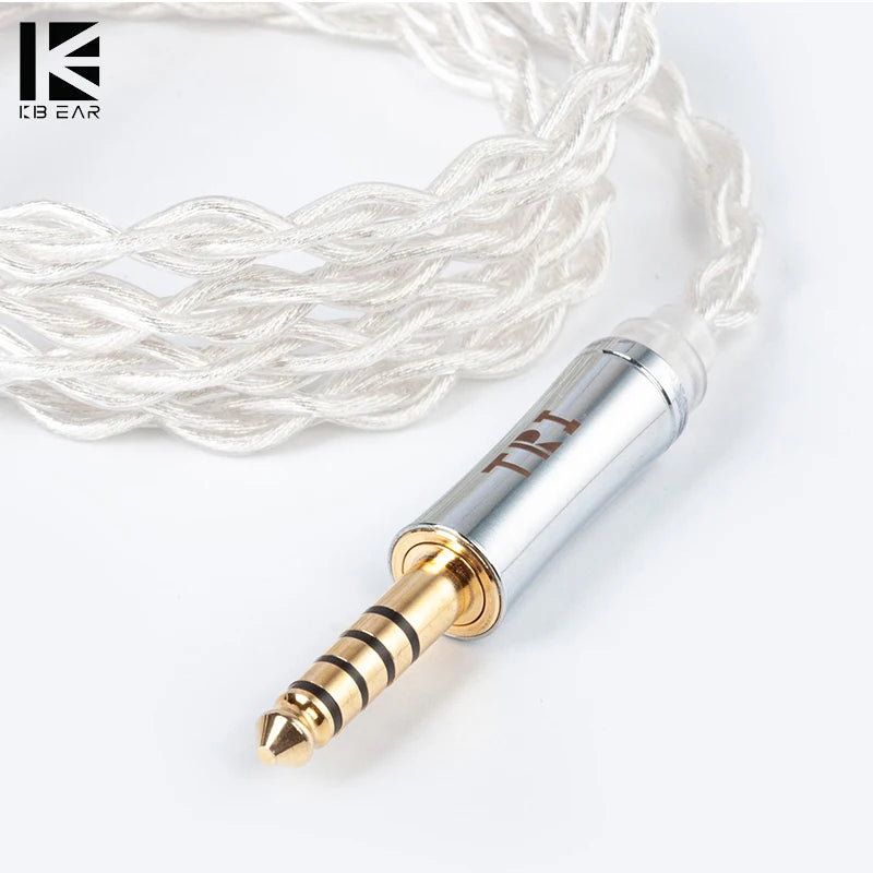 TRI Through 4 Core 5N Single Crystal Copper Silver-plated Earphone Cable