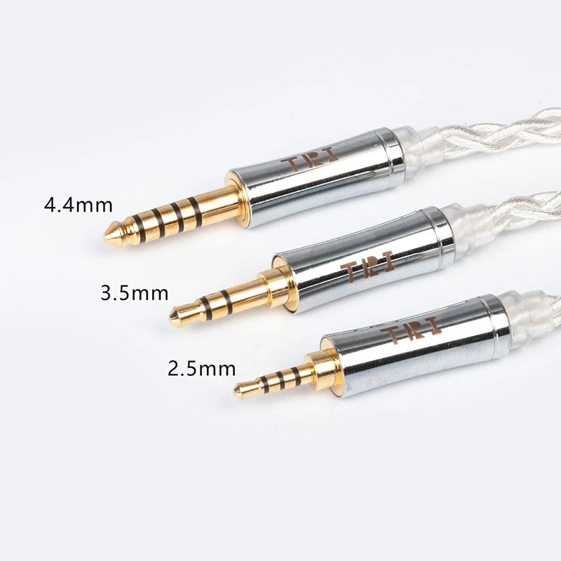 TRI Through 4 Core 5N Single Crystal Copper Silver-plated Earphone Cable