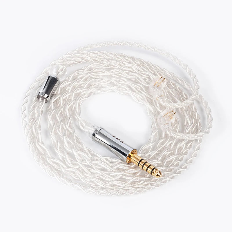 TRI Through 4 Core 5N Single Crystal Copper Silver-plated Earphone Cable