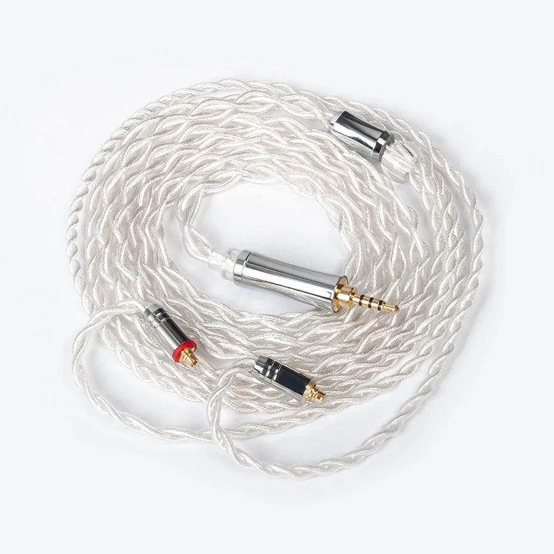 TRI Through 4 Core 5N Single Crystal Copper Silver-plated Earphone Cable