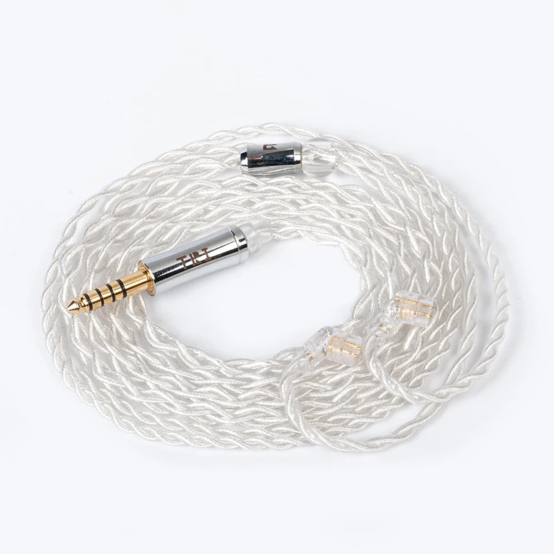 TRI Through 4 Core 5N Single Crystal Copper Silver-plated Earphone Cable