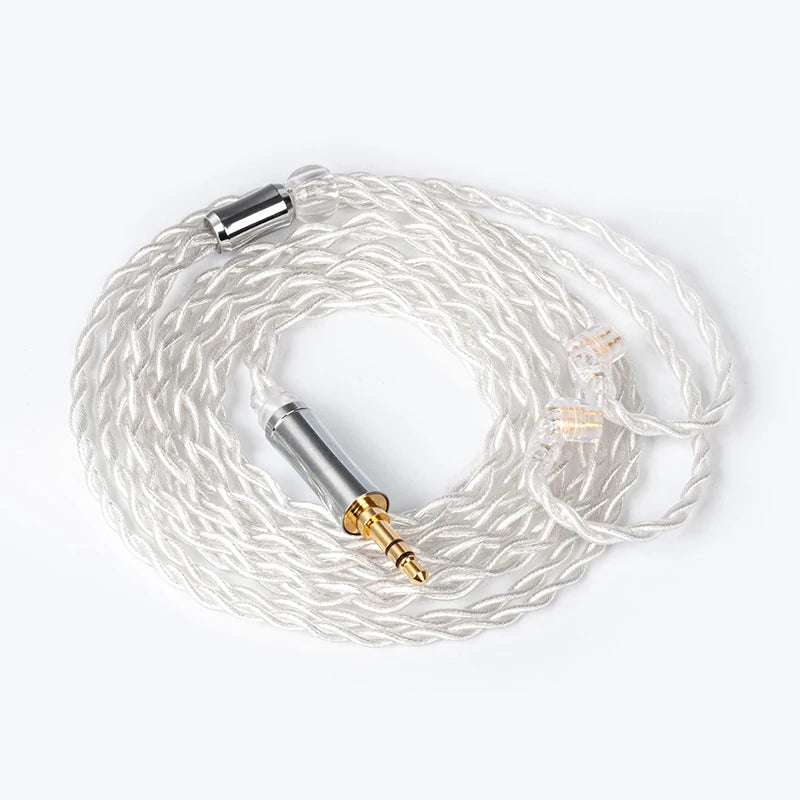 TRI Through 4 Core 5N Single Crystal Copper Silver-plated Earphone Cable