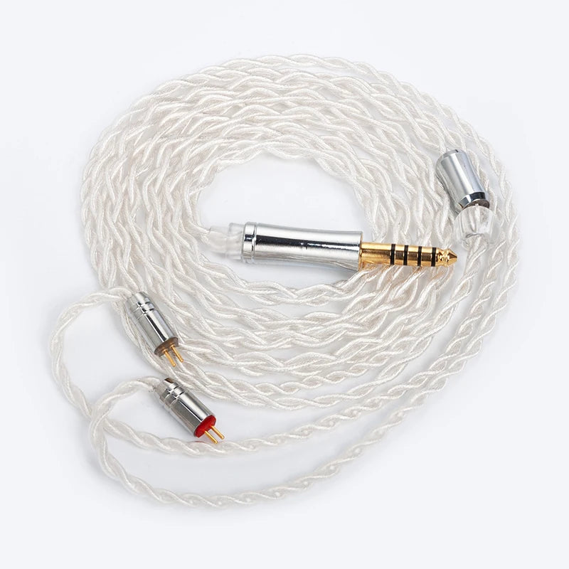 TRI Through 4 Core 5N Single Crystal Copper Silver-plated Earphone Cable