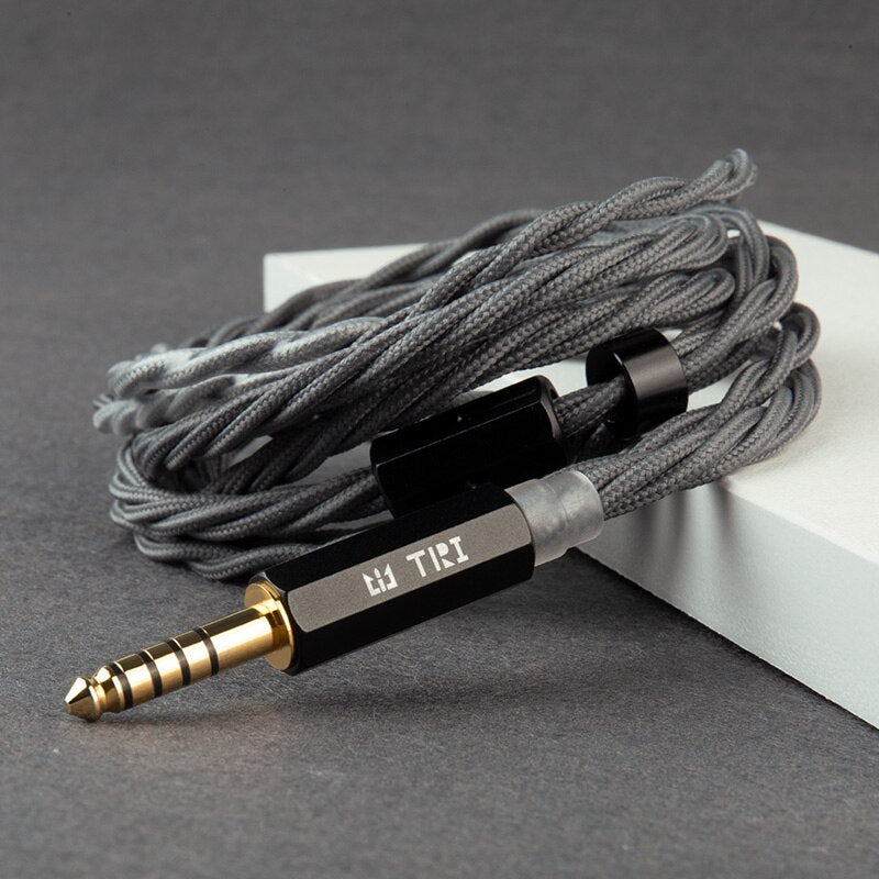 TRI Wolfram 4 Core OFC Shielding Pure Silver Upgrade Earphone Cable