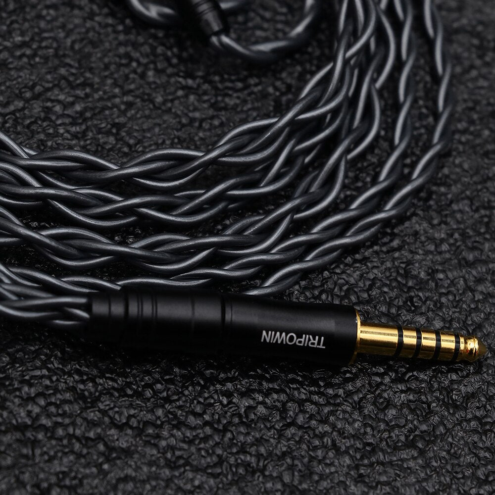 Tripowin Noire Earphone Cable 4Core 24AWG OCC Upgraded Cable