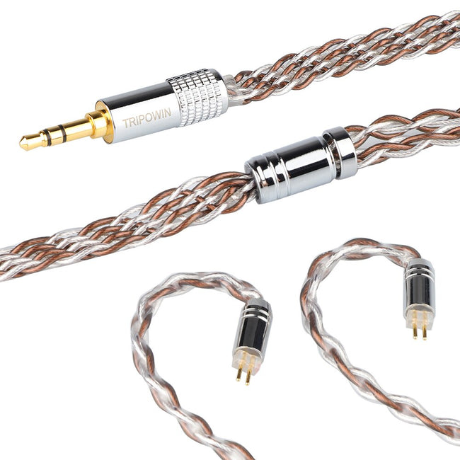 Tripowin Perles Cable 8 Core Silver-plated Earphone IEM Cable