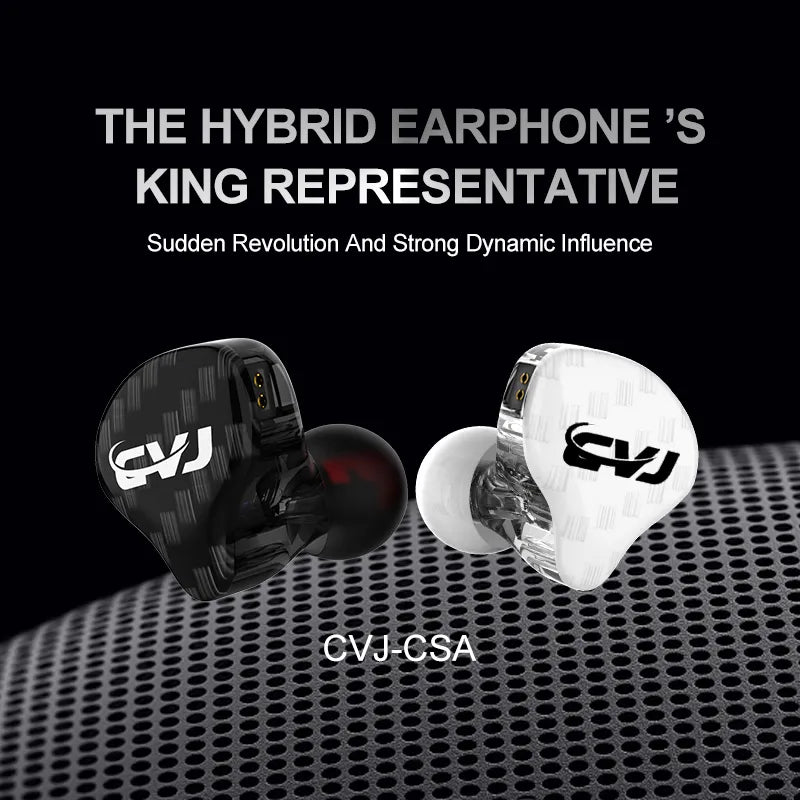 CVJ CSA Wired Earphones 1DD+1BA Hybrid Drive In Ear Monitor