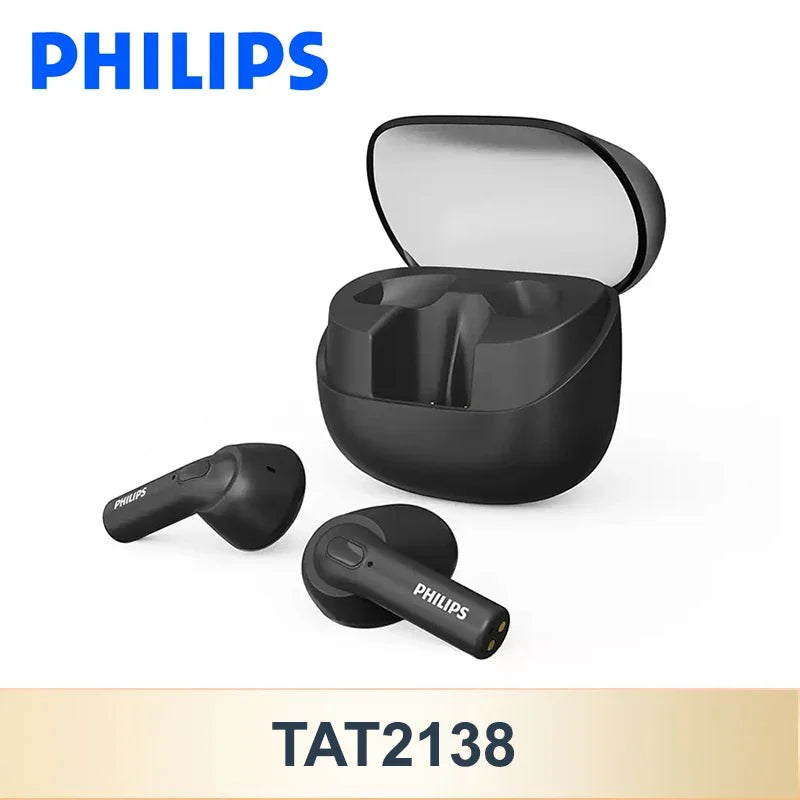 New Philips TAT2138 Earphone Wireless Bluetooth 5.3 Headphones