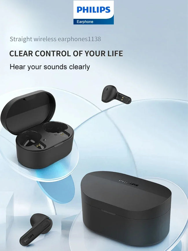 Philips TAT1138 Earphone Wireless Bluetooth 5.3 Headphones